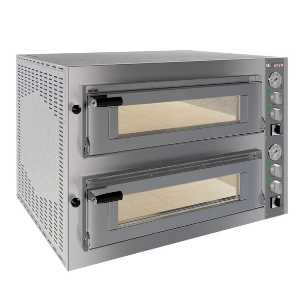 Elektro Ofen 2x 4 Pizzen diam.350mm, 2 Backkammern